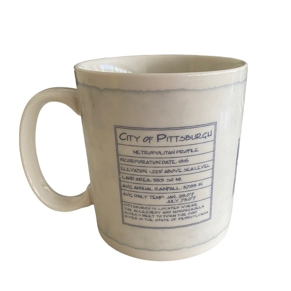 Starbucks 2007 Pittsburgh Steel City Architect Series Coffee Mug Blue and white - Picture 4 of 12